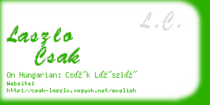 laszlo csak business card